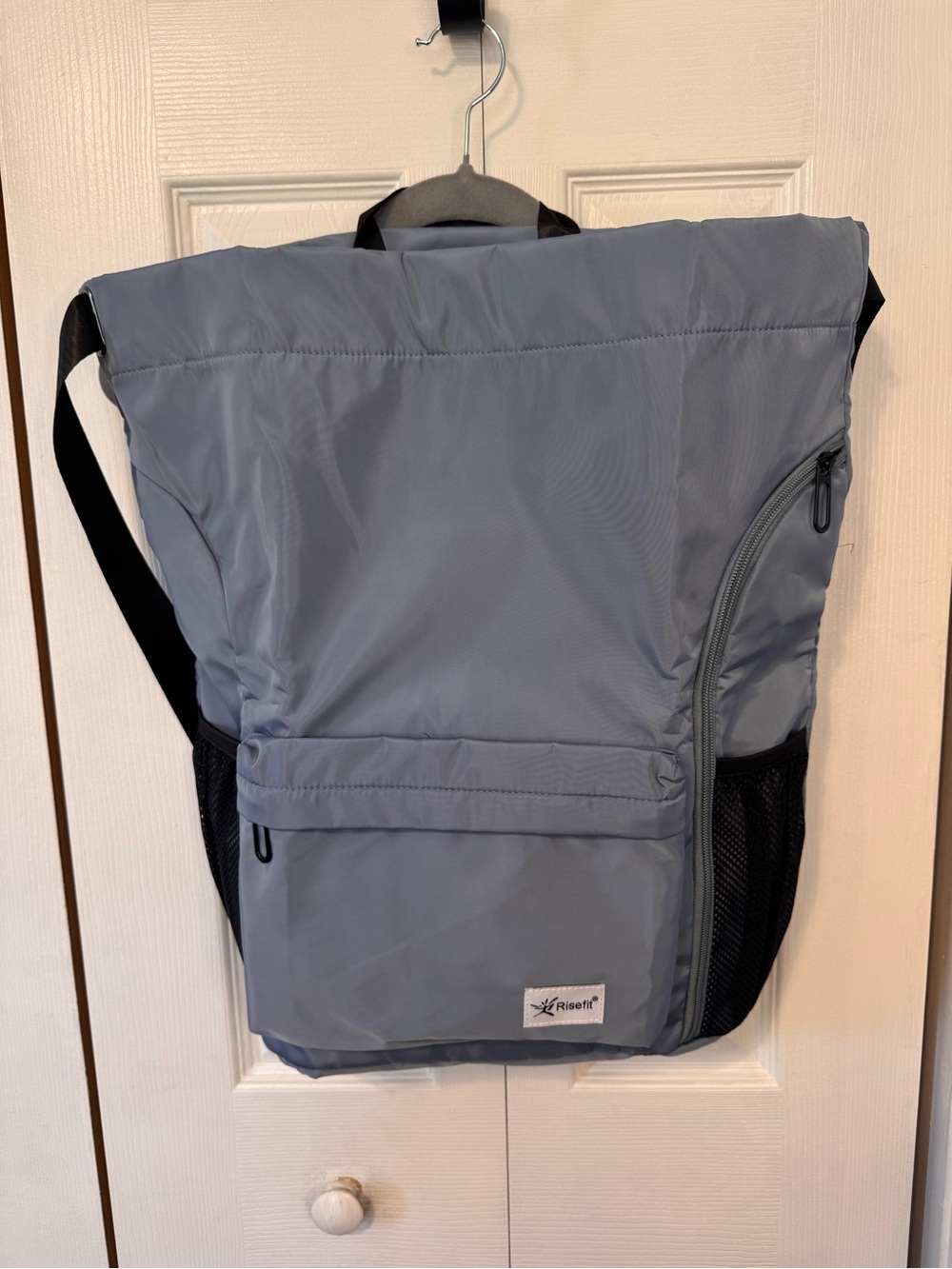 Riselift Large Gym Workout Backpack Tote Travel Bag Blue/Gray NWTS - Picture 3 of 14